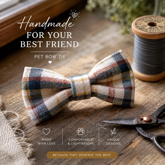 Handstiched Pet Bow Tie